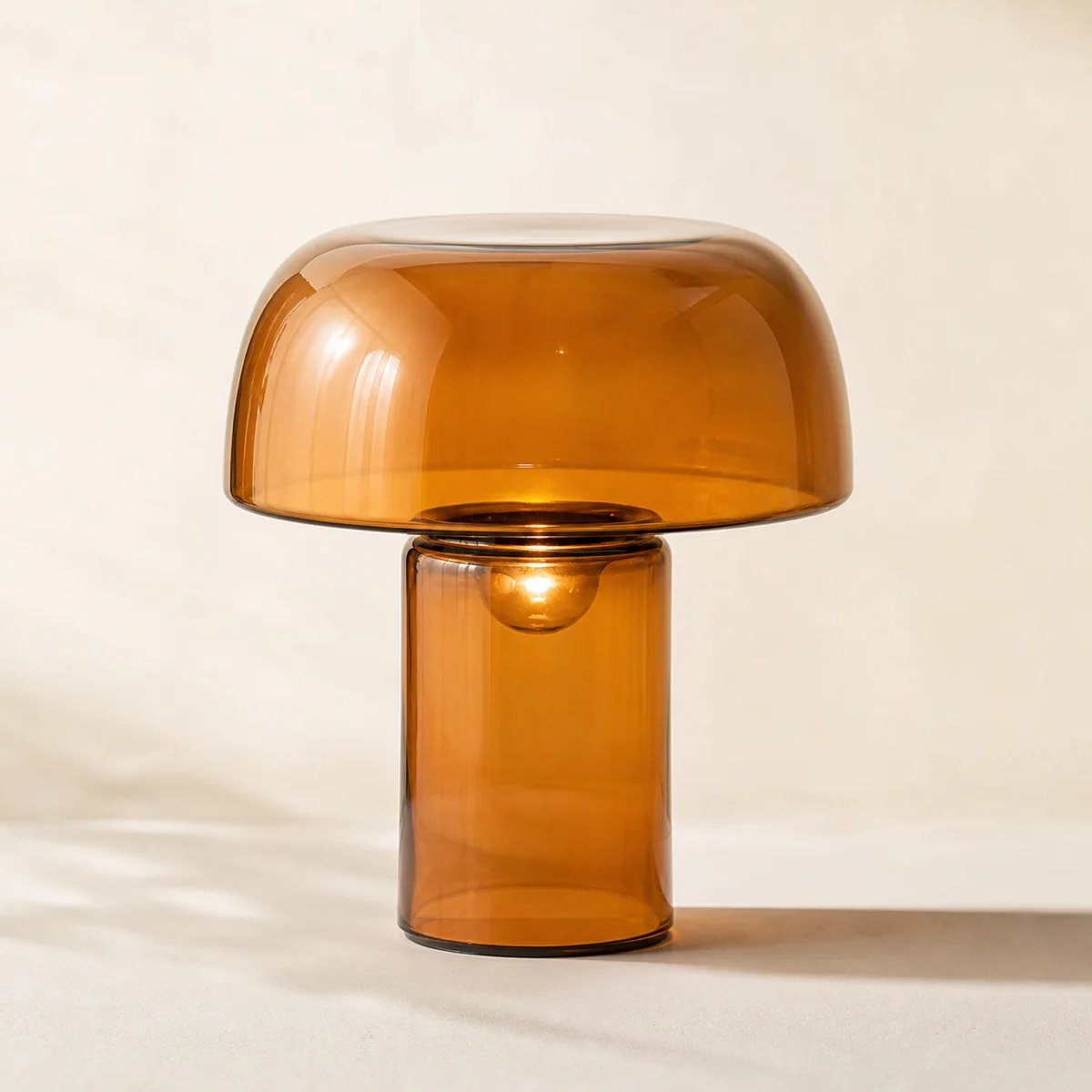 Sora amber glass lamp